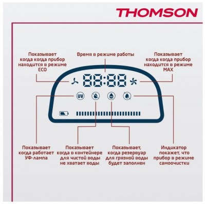 Моющий беспроводной пылесос THOMSON VH20BW01