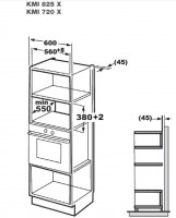 Микроволновая печь BUILT-IN KMI 825 XN KORTING 0000154 встраиваемая