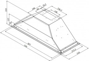 Встраиваемая вытяжка Indesit INAE 52FLS X