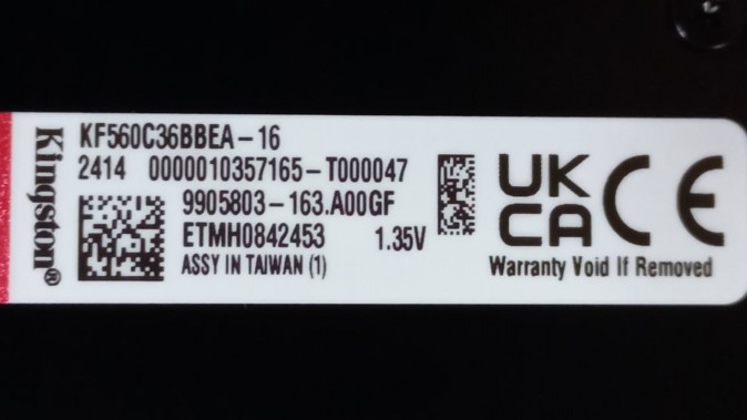 Модуль памяти Kingston KF560C36BBEA-16 DDR5 - 1x 16ГБ