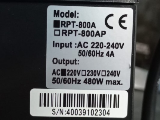 ИБП Powercom Raptor RPT-800A