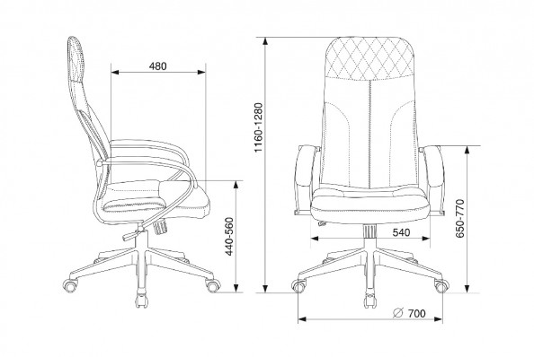 Кресло офисное Бюрократ CH-608Fabric песочный