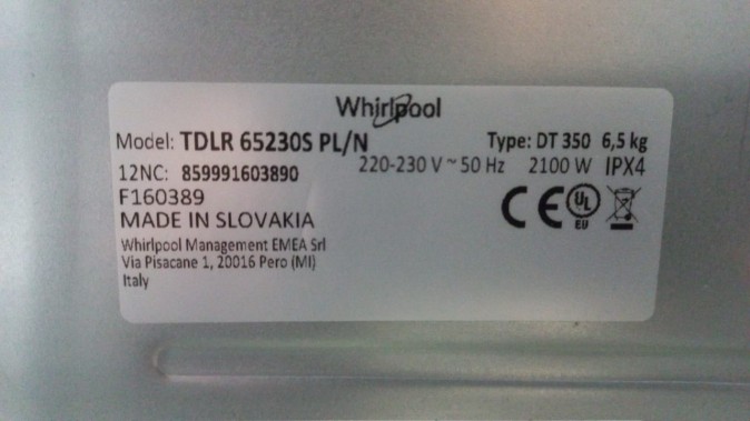 Стиральная машина  Whirlpool TDLR 65230S PL/N