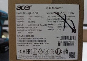 27" Монитор Acer Nitro QG270H3bix