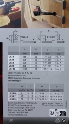 Корпусная струбцина Bessey BE-UK60