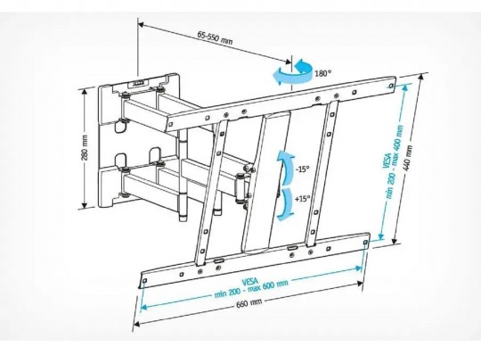 Кронштейн для телевизора Holder LCD-SU6602-B