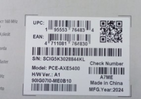 Сетевой адаптер WiFi + Bluetooth Asus PCE-AXE5400