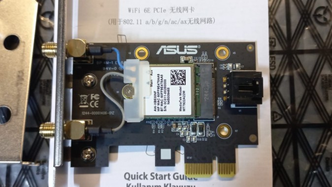 Сетевой адаптер WiFi + Bluetooth Asus PCE-AXE5400