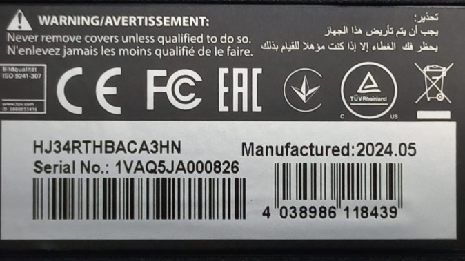 Монитор AOC 31.5" Gaming CQ32G2SE/BK VA 2560x1440 165Hz
