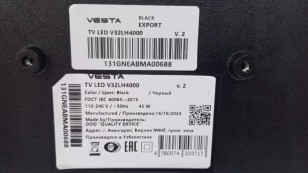 Телевизор VESTA TV LED V32LH4000 черный Безрамочный