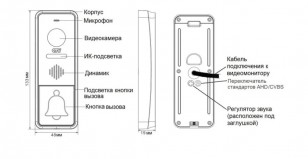 Вызывная панель CTV для видеодомофонов CTV-D4004FHD, графит