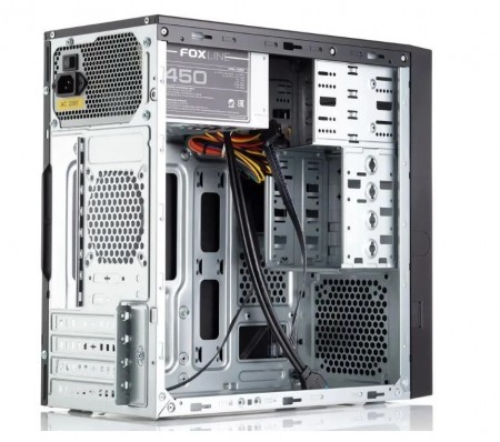 Корпус с блоком питания  mATX FOXLINE FL-733R-FZ450R-U32, Mini-Tower, 450Вт, черный