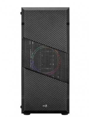 Корпус Aerocool Menace Saturn FRGB-G-BK-v1 черный без БП