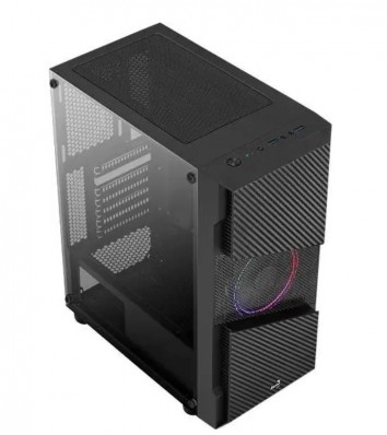 Корпус Aerocool Menace Saturn FRGB-G-BK-v1 черный без БП