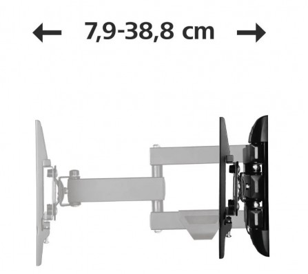 Кронштейн для телевизора Hama H-108713 черный 10"-48" настенный поворот и наклон