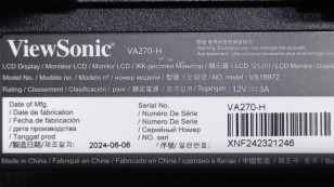 Монитор ViewSonic 27" VA270-H черный IPS LED 16:9 HDMI матовая