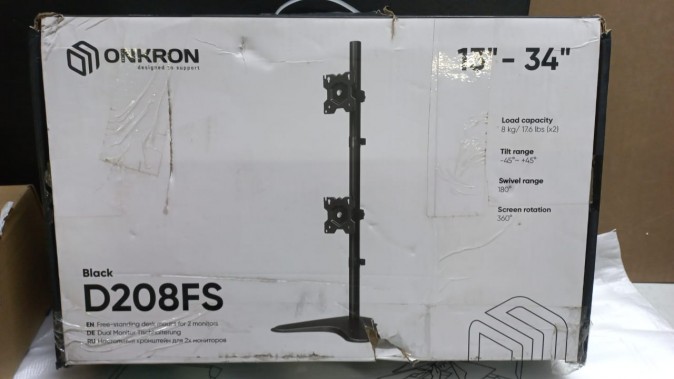 _Кронштейн для мониторов Onkron D208FS черный 13"-32" макс.1