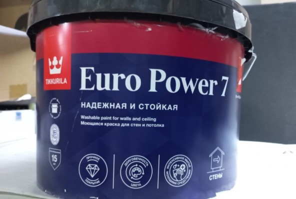 КРАСКА "EURO POWER-7"  БАЗА С  9 Л (1) "ТИККУРИЛА"