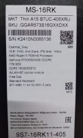 Ноутбук 15.6" IPS FHD MSI Thin A15 B7UC-405XRU gray (Ryzen 5 7535HS/16Gb/1Tb