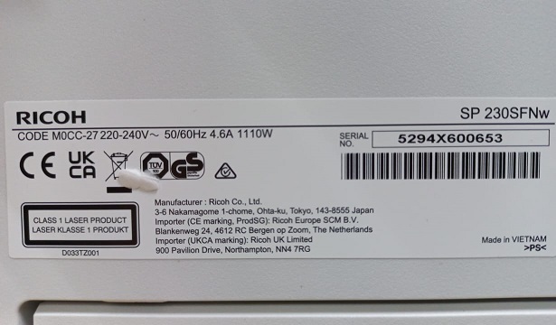 МФУ лазерные Ricoh SP 230SFNw