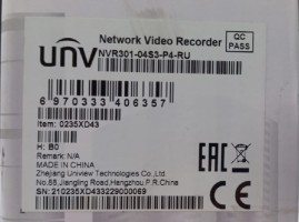UNV NVR301-04S3-P4-RU Видеорегистратор IP UNV 4K с 4 PoE