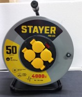 Силовой удлинитель на стальной катушке STAYER Pro 325 КГ 3x2.5 50м 55076-50_