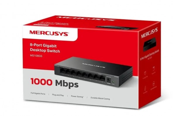 Коммутатор MERCUSYS MS108GS 8-Port Gigabit Desktop Switch